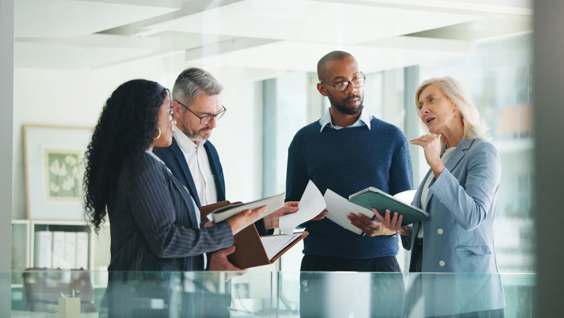 Business professionals in a meeting